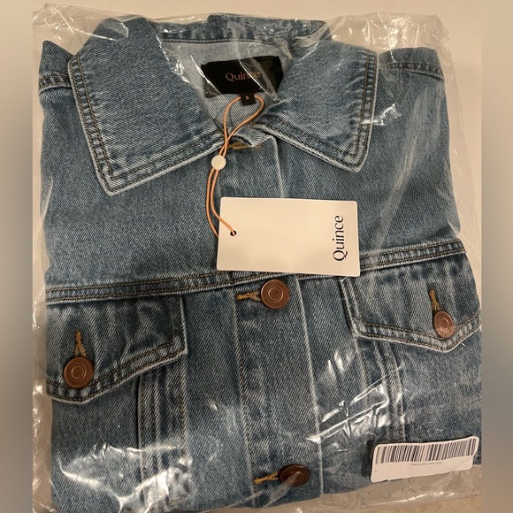 NWT Quince Oversized Blue Denim Jacket - Picture 2 of 3